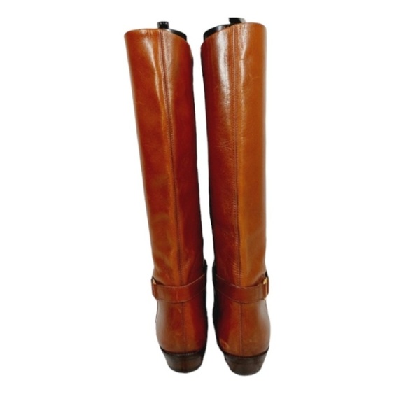 Etienne Aigner Shelby Chestnut Brown Leather Classic Riding Boots Size 6 M - Picture 5 of 15